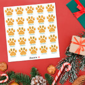 25 Personalized Days of December Dog Paw Advent シール