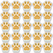 25 Personalized Days of December Dog Paw Advent シール (正面)