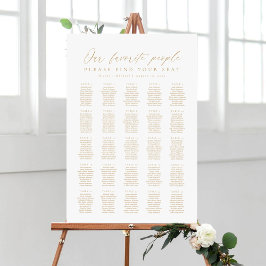 25 Tables Our Favorite People Seating Chart ポスター