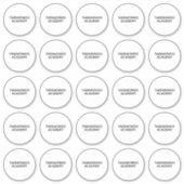 25 White Custom Taekwondo Floor Stickers 2.25" シール (正面)