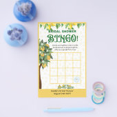 25 xレモンブライダルシャワーゲームビンゴと推測WHO チラシ (シングル)