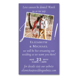 25 x磁気の結婚ライブストリーミング日付を保存 マグネット名刺