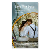 25 x磁気緑の大理石の日付QRコードを保存 マグネット名刺 (正面縦)