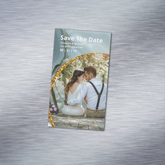 25 x磁気緑の大理石の日付QRコードを保存 マグネット名刺 (インサイチュ)