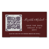 25 x磁気QRスキャニングコードの結婚日付救値 マグネット名刺 (正面)