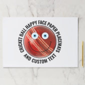 25 x Custom Cricket BLUE EYES Happy Face Placemat ペーパーパッド (インサイチュ)