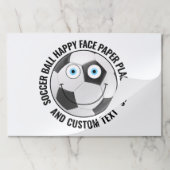 25 x Custom Soccer BLUE EYES Happy Face Placemat ペーパーパッド (折り畳み)