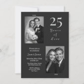 25 Years of Love Wedding Anniversary Invitation 招待状 (正面)