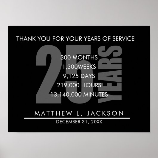 25 Years Retirement or Employee Appreciation Gift ポスター (正面)