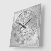 25hパーソナライズされたシルバー結婚のアニバーサリーギフト スクエア壁時計 (傾斜)