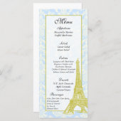 25s結婚 in Paris Blue Damaskメニューラベル メニュー (正面/裏面)