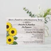 25thまたは任意のアニバーサリーパーティーひまわり招待状 招待状 (スタンド正面)