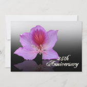 25thアニバーサリー招待状オーキッドon black 招待状 (正面)