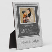25thシルバーアニバーサリーダマスク写真 フォトプラーク (側面)