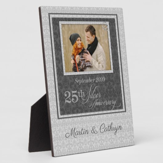 25thシルバーアニバーサリーダマスク写真 フォトプラーク (側面)