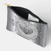 25thシルバーアニバーサリープリントカットソーバッグ アクセサリーポーチ (見開き)