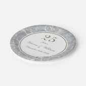 25thシルバーアニバーサリー紙プレート ペーパープレート (アングル)