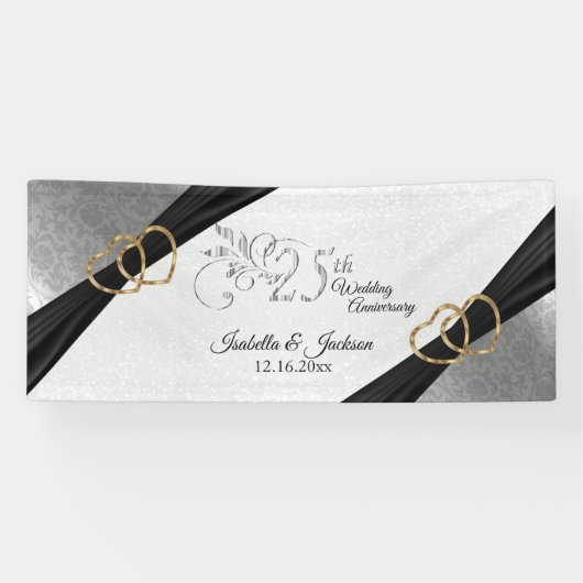 25thシルバーアニバーサリー/誕生日 横断幕 (横)