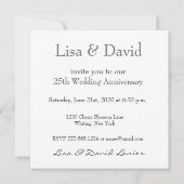 25thシルバーアンニバージャル招待状ピンクロセス 招待状 (裏面)