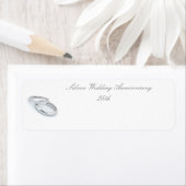 25thシルバー結婚の記念日 ラベル (インサイチュ)