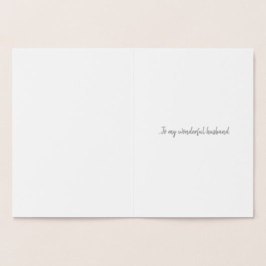 25thシルバー結婚周年記念かわいい夫クマ 箔カード (内部)