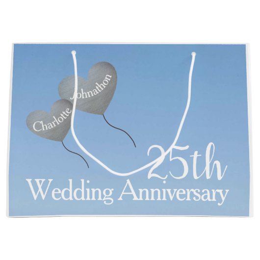 25thシルバー記念ハートバルーンin sky ラージペーパーバッグ (正面)