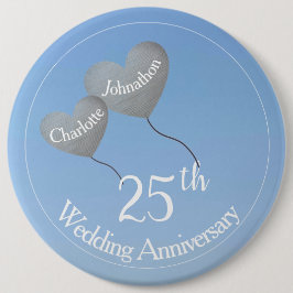 25thシルバー記念ハートバルーンin sky 缶バッジ