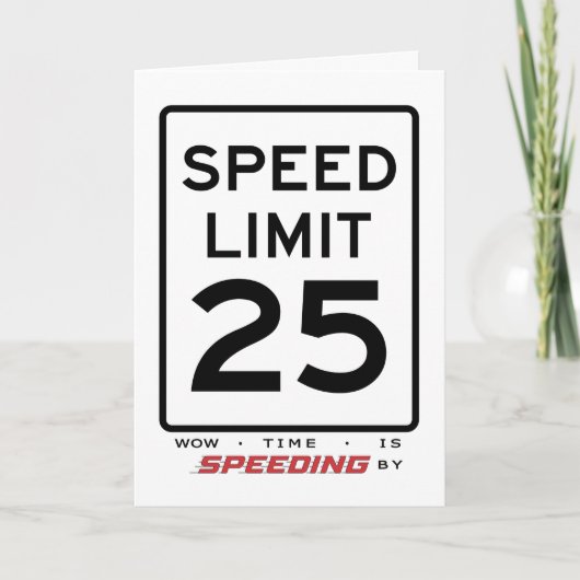 25thスピードリミット誕生日カード サンキューカード (正面)
