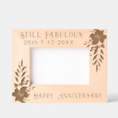 25thハッピーアニバーサリーカップル レーザー彫刻フレーム (正面)