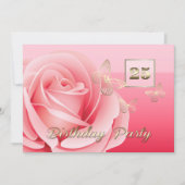 25thバースデーパーティーカスタム招待状 招待状 (正面)