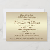 25thバースデーパーティーカスタム招待状 招待状 (裏面)