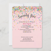 25thバースデーパーティー紙吹雪招待状 招待状 (正面)