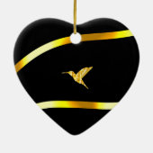 25thブラック金ゴールド結婚のアニバーサリーギフト記念 セラミックオーナメント (裏面)