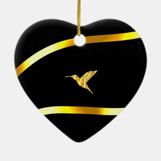 25thブラック金ゴールド結婚のアニバーサリーギフト記念 セラミックオーナメント (裏面)