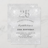 25th誕生日シルバーグリッター予算 (正面/裏面)