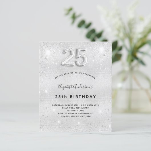 25th誕生日シルバーグリッター予算 (スタンド正面)