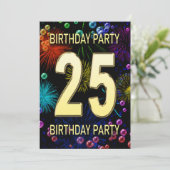 25th誕生日パーティー招待花火大会 招待状 (スタンド正面)