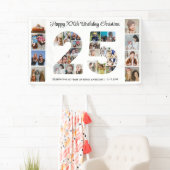 25th誕生日パーティー番号25フォトコラージュ 横断幕 (インサイチュ)