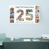 25th誕生日パーティー番号25フォトコラージュ 横断幕 (トレードショー)