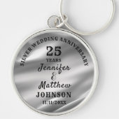 25th 結婚 ANNIVERSARY Silverの編結婚集 キーホルダー (正面)