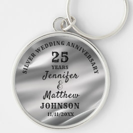 25th 結婚 ANNIVERSARY Silverの編結婚集 キーホルダー