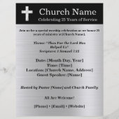 25th Anniversary Black Silver Church Invitation チラシ (正面)