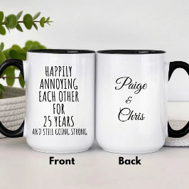 25th Anniversary Funny Silver Mug for Couples マグカップ