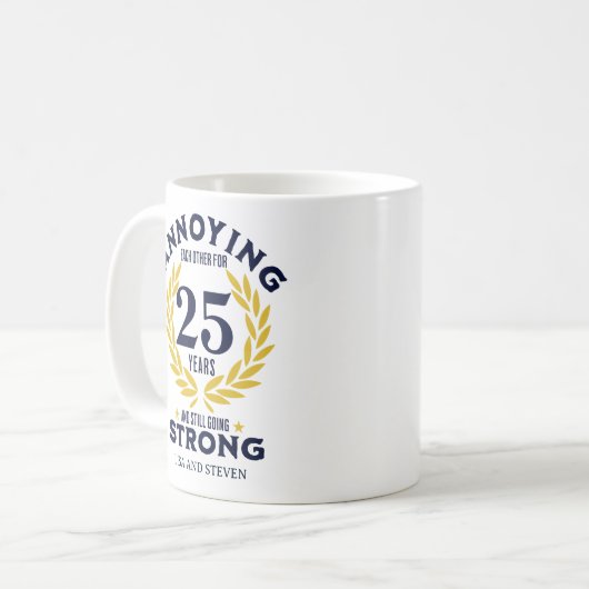 25th Anniversary Gift for couples コーヒーマグカップ (正面左)