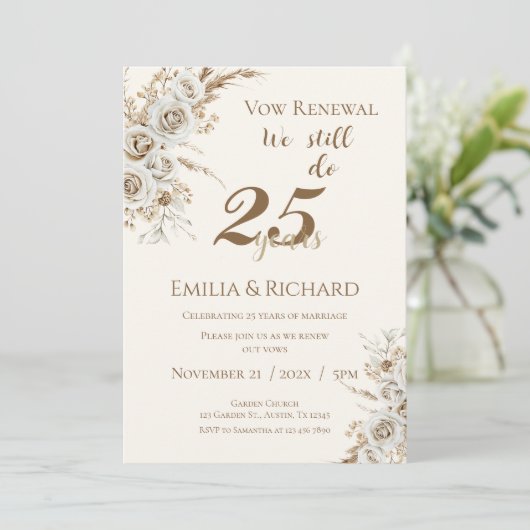 25th anniversary invitation 招待状 (スタンド正面)