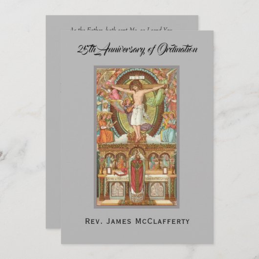 25th Anniversary of Priesthood Jubilee 招待状 (正面/裏面)