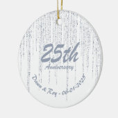 25th Anniversary Ornament Metal • Personalized Sil セラミックオーナメント (左)