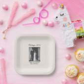 25th Anniversary Party Supplies Wedding Photo ペーパープレート (パーティー)