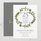 25th+Anniversary+Save+the+Date+ウッドランド+グリーナリー 招待状 (正面/裏面)