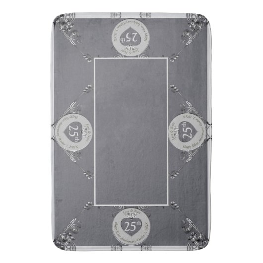 25th/Any結婚's Anniversary Bath Mat バスマット (正面縦)